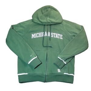 Nike Michigan State Full Zip Hoodie YM Green Retro